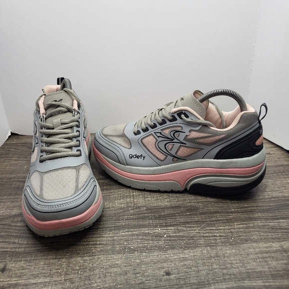 Gdefy Gravity Defyer Womens Size 9 Running Shoes Gray Pink TB9022FGP - Picture 1 of 10